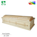 American wood casket without paint